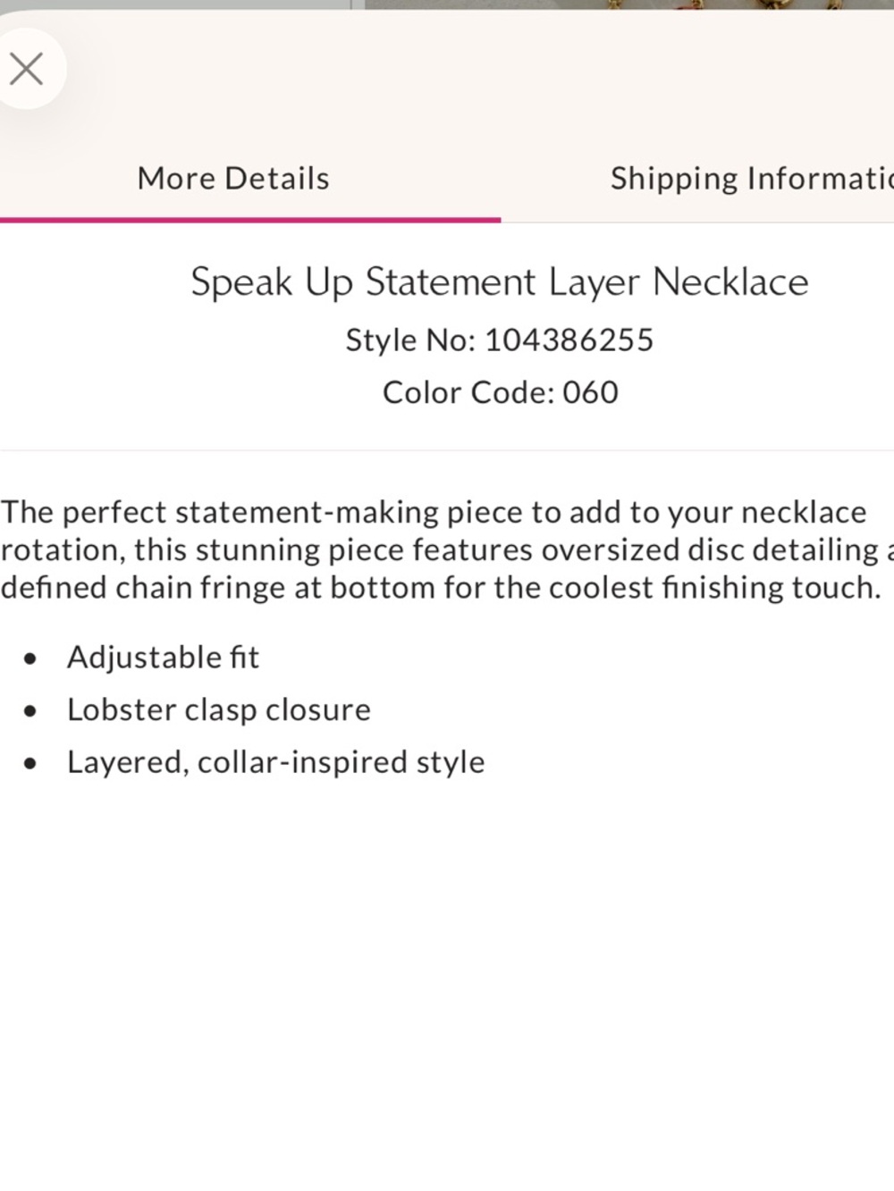 Free People Gold-Tone Statement Necklace with Red Accents Speak Up Layer NWT - Picture 6 of 9